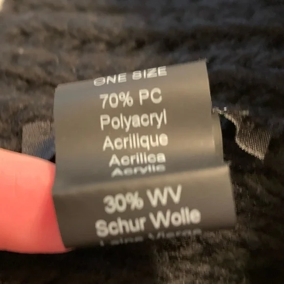 Federicamoretti Black Chunky Knit Bow Beanie - Made in Italy - Wool Blend - Picture 5 of 6